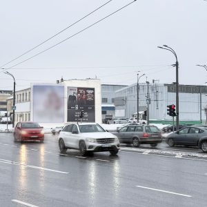 Karaliaus Mindaugo pr. / Prietilčio g. Kaunas (link Akropolio) plokštuma toliau nuo gatvės